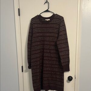 LOFT Burgundy Sweater Dress